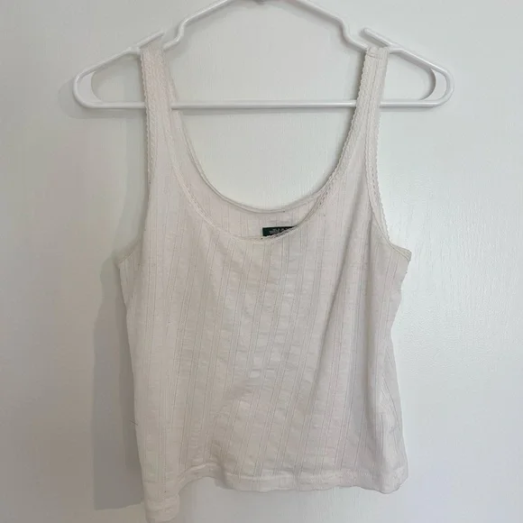 White Tank Crop Top - Picture 1 of 1